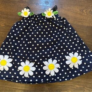 Baby Beri Baby Girl Navy White Polkadot Daisy Sundress 6-9 Months